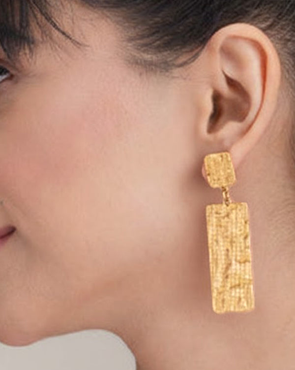 Raised in Resilience Earrings by Imaraya – bold gold plated earrings, hypoallergenic anti-tarnish jewelry