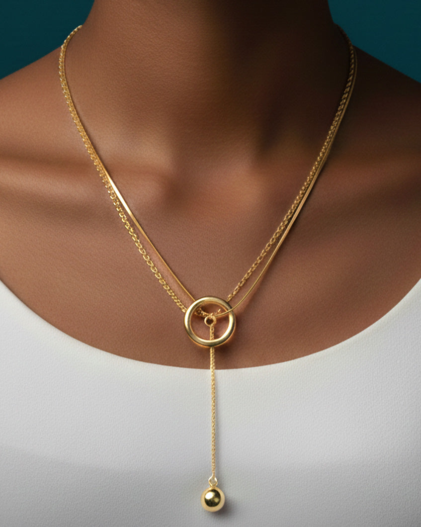 Flow Freely Pendant by Imaraya – artistic gold plated pendant necklace, hypoallergenic jewelry