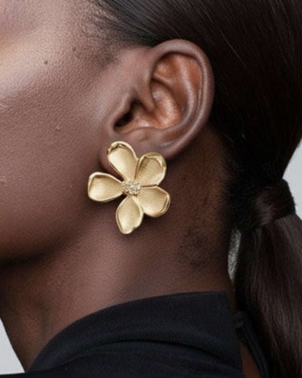 Bloom Together Earrings by Imaraya – floral gold plated earrings, hypoallergenic anti-tarnish jewelry
