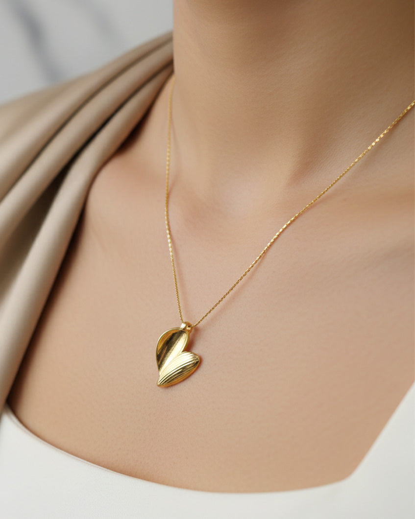 Heartleaf necklace by imaraya – delicate gold plated heartleaf necklace, hypoallergenic jewelry