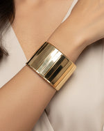Load image into Gallery viewer, I Rise Anyway Cuff by Imaraya – empowering gold plated cuff bracelet, hypoallergenic jewelry
