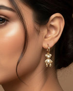 Load image into Gallery viewer, Soft Power Earrings - Modern teddy bear gold earrings. Lightweight, hypoallergenic for everyday comfort &amp; strength.
