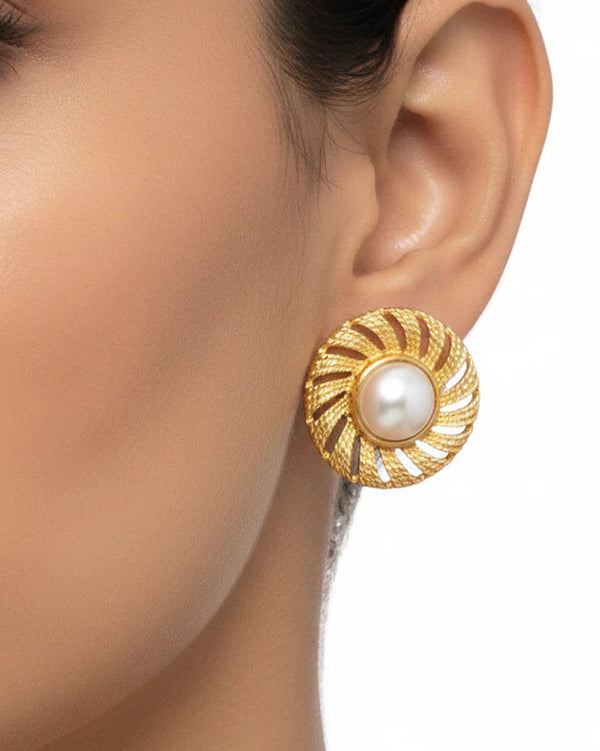 Rise Bright Earrings by Imaraya – luminous gold plated earrings, hypoallergenic anti-tarnish jewelry