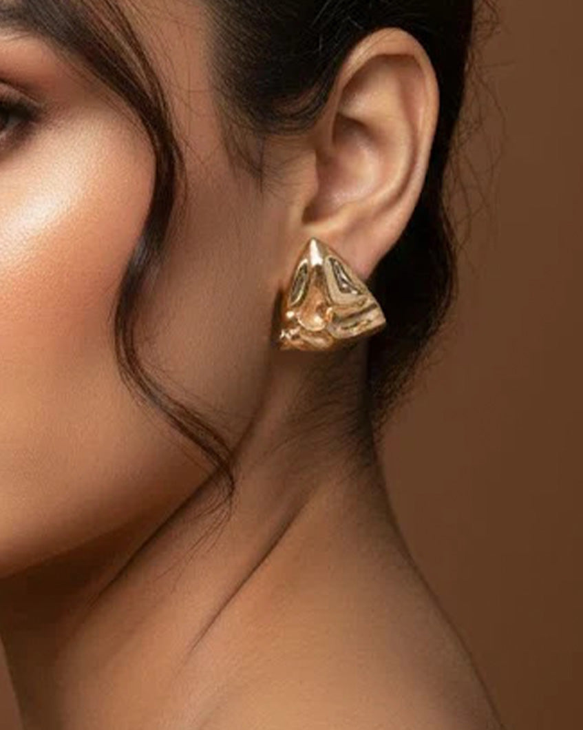 Unhinged You Studs by Imaraya – 18K gold plated hypoallergenic anti-tarnish women’s stud earrings