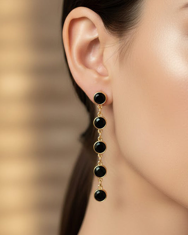 Rise in Steps Earrings by Imaraya – geometric gold plated earrings, hypoallergenic anti-tarnish jewelry