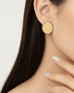 Load image into Gallery viewer, Self Made Earrings by Imaraya – bold gold plated earrings, hypoallergenic anti-tarnish women’s jewelry

