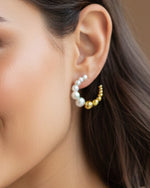 Load image into Gallery viewer, Quiet Confidence Earrings by Imaraya – minimal gold plated earrings, hypoallergenic anti-tarnish jewelry
