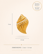 Load image into Gallery viewer, Golden Conch Studs
