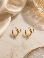 Load image into Gallery viewer, Twin Curve Hoops
